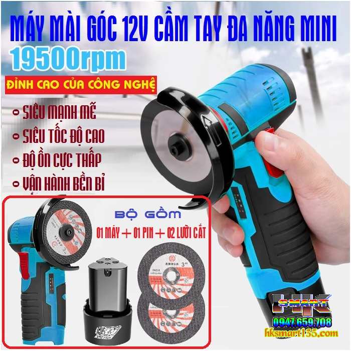 Máy Mài Cắt 12v Cầm Tay Mini Đa Năng