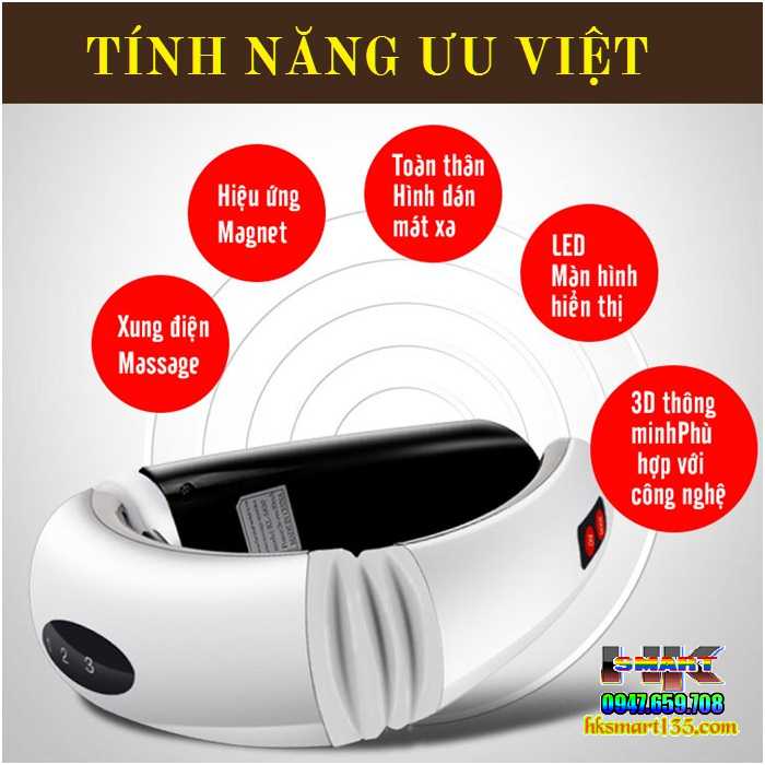 Máy Massage Cổ 3D Cảm Ứng Xung Điện Từ