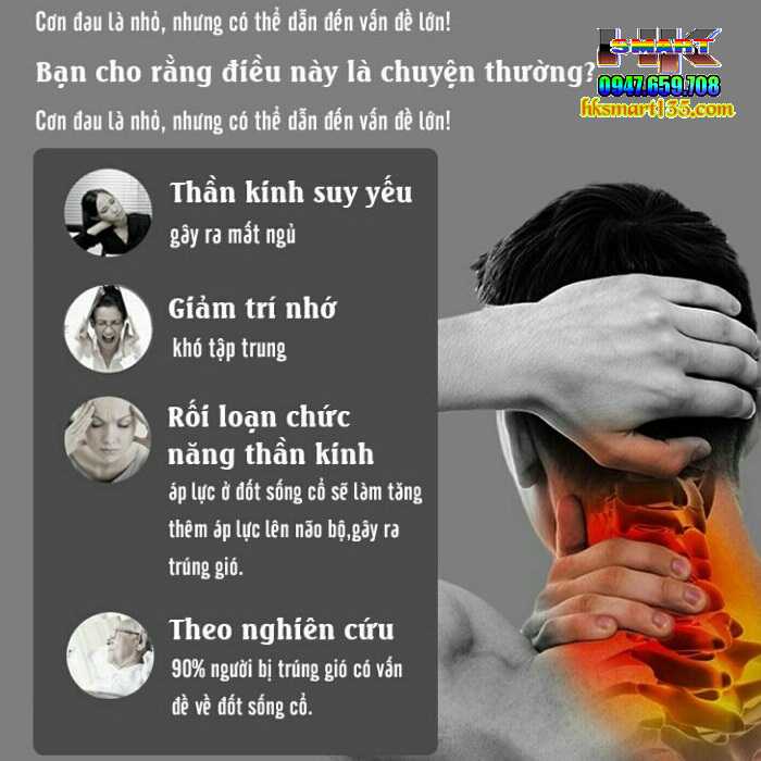 Máy Massage Cổ 3D Cảm Ứng Xung Điện Từ