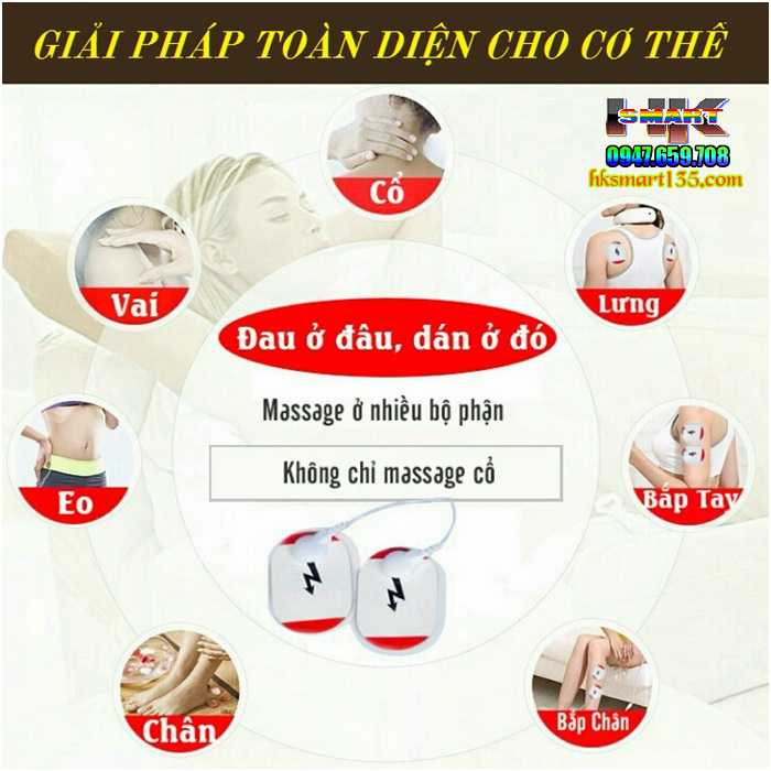 Máy Massage Cổ 3D Cảm Ứng Xung Điện Từ