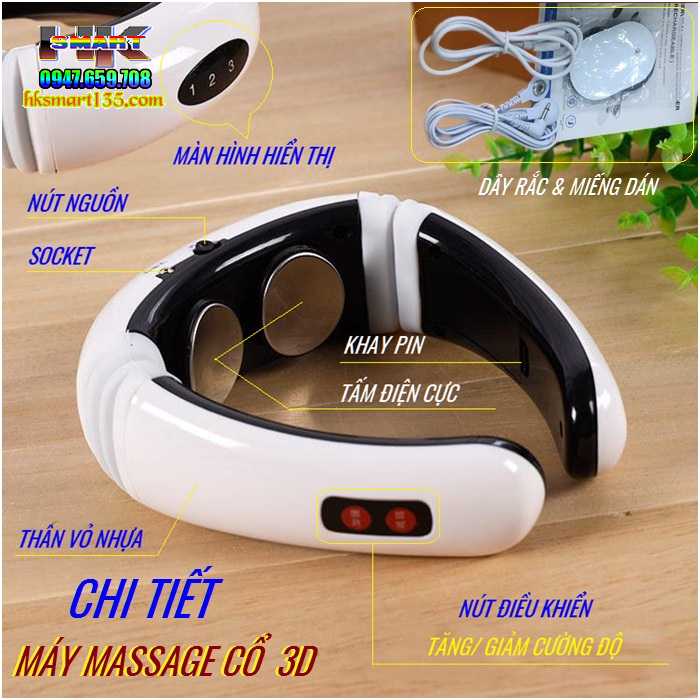 Máy Massage Cổ 3D Cảm Ứng Xung Điện Từ