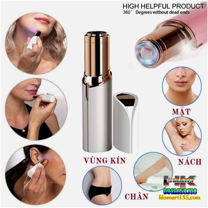 Máy tẩy lông mặt và toàn thân tự động cầm tay cao cấp Flawless