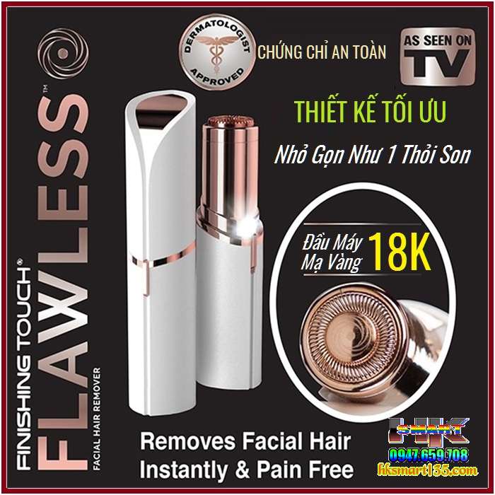 Máy tẩy lông mặt và toàn thân tự động cầm tay cao cấp Flawless