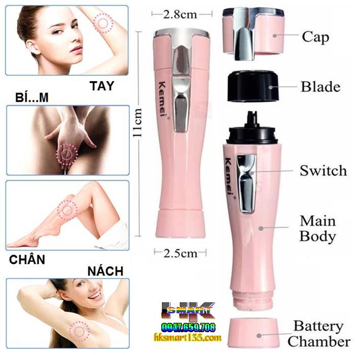 Máy Cạo Lông Nách kemei km-1012