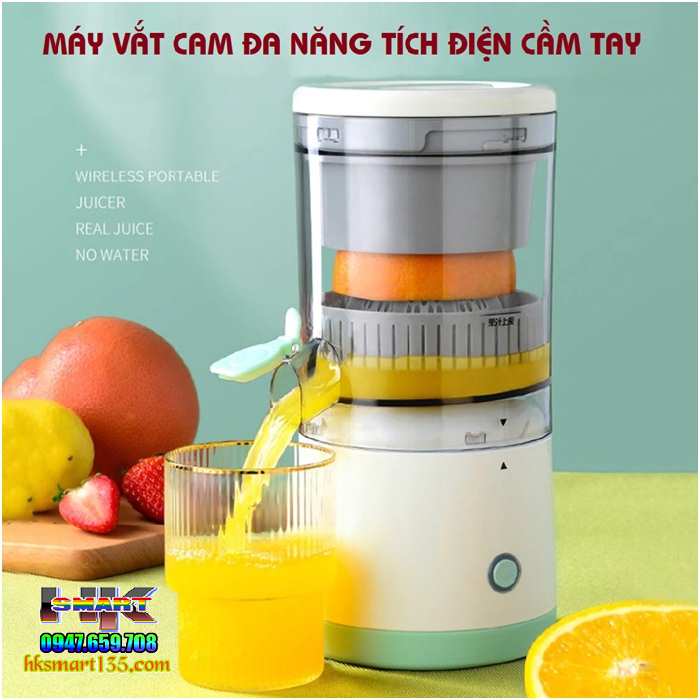 Máy Vắt Cam Ép Nước Hoa Quả Tích Điện Tự Động Thông Minh