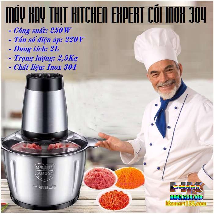 Máy xay thịt cối inox KITCHEN EXPERT 2L
