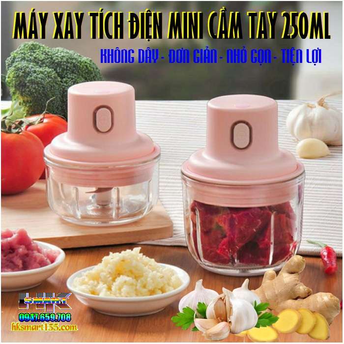 Máy xay tích điện cầm tay mini 250ml