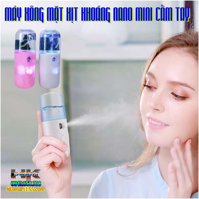 Máy xông mặt xịt khoáng nano mini cầm tay
