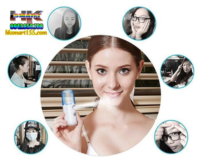 Máy xông mặt xịt khoáng nano mini cầm tay