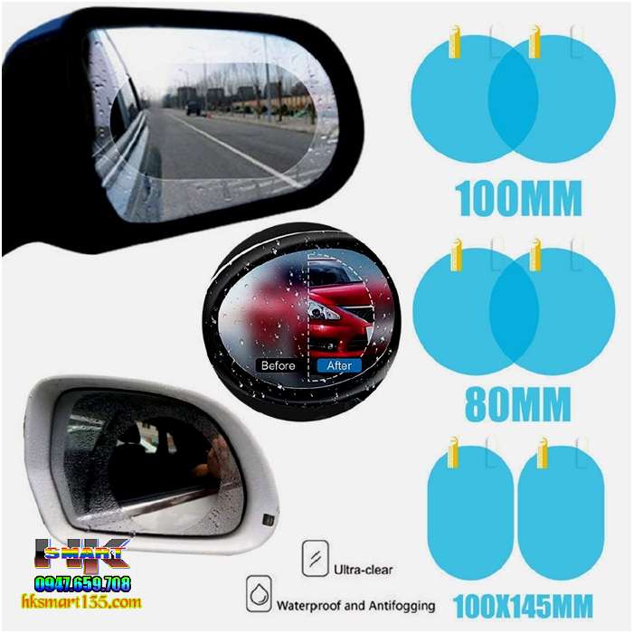 Miếng film chống nước dán gương chiếu hậu