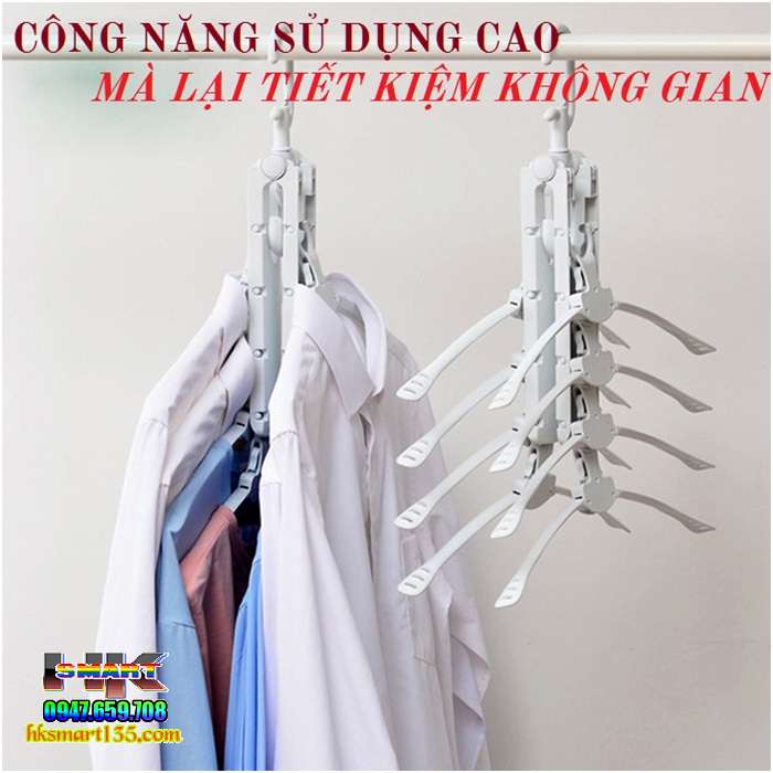 Móc treo quần áo gấp gọn thông minh