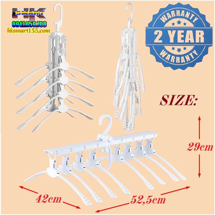 Móc treo quần áo gấp gọn thông minh