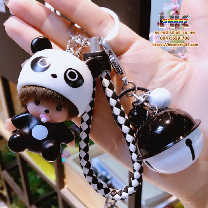 Móc khóa Monchichi gấu thỏ