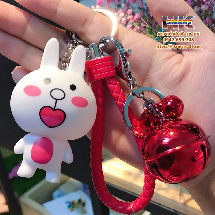 Móc khóa Monchichi gấu thỏ