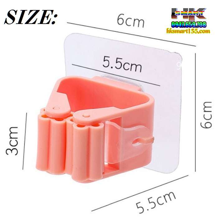 Móc treo kẹp chổi dán tường đa chức năng