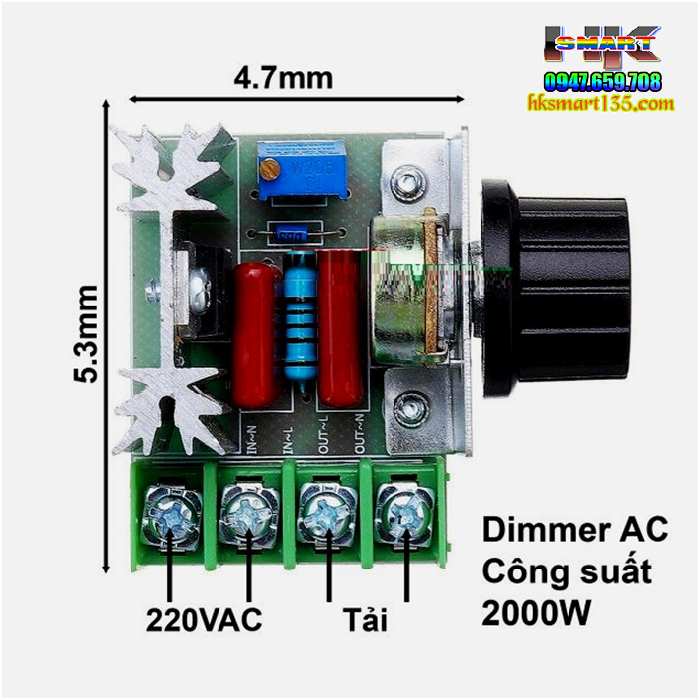 Bộ điều khiển Dimmer AC 220V Công Xuất Cao