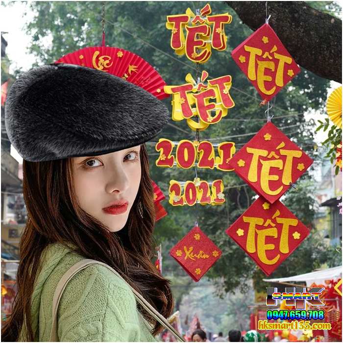 Mũ beret dạ lông dành cho người cao tuổi