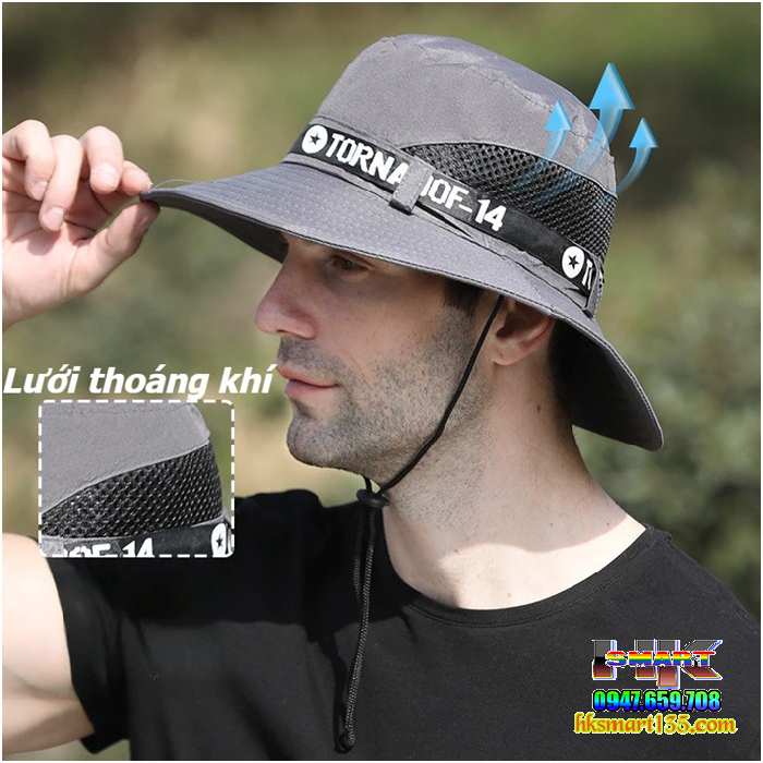 Mũ Bucket Tornado F14- Mũ Vải Tai Bèo Thời Trang Nam Nữ Vành Rộng Chống Nắng