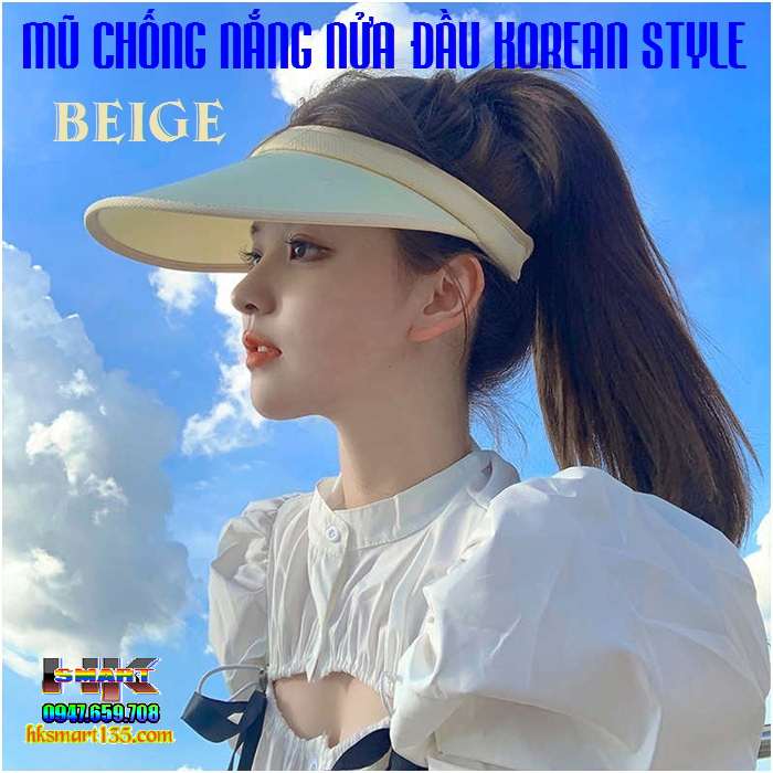 Mũ lưỡi trai nửa đầu chống nắng Hàn Quốc