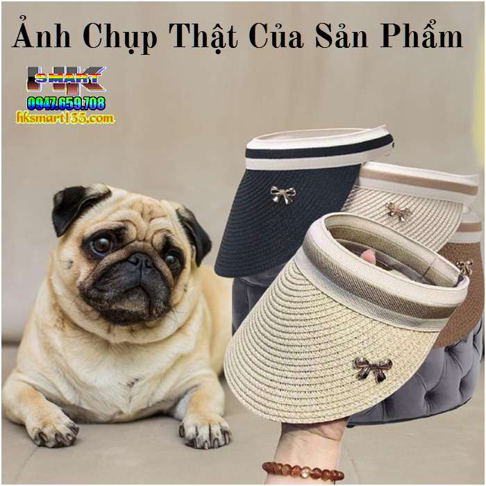Mũ cói nửa đầu chống nắng kiểu Nhật bản