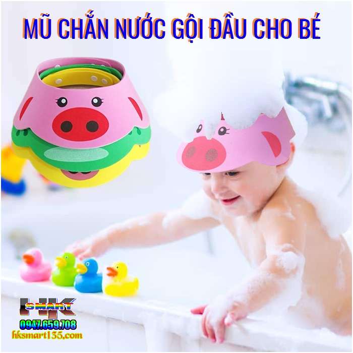 Mũ chắn nước gội đầu cho bé