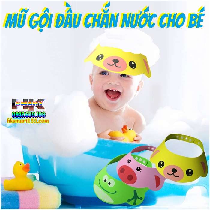 Mũ chắn nước gội đầu cho bé
