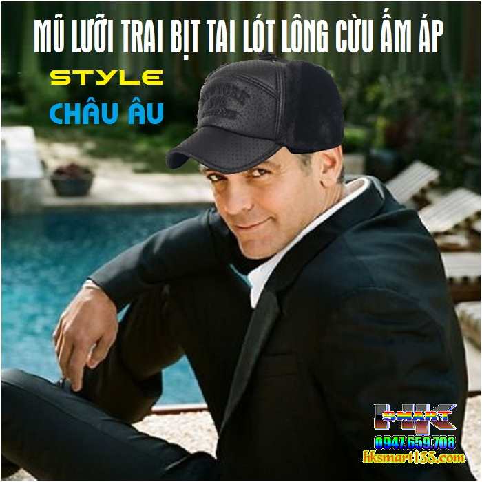 Mũ Lưỡi Trai Bịt Tai Lót Lông