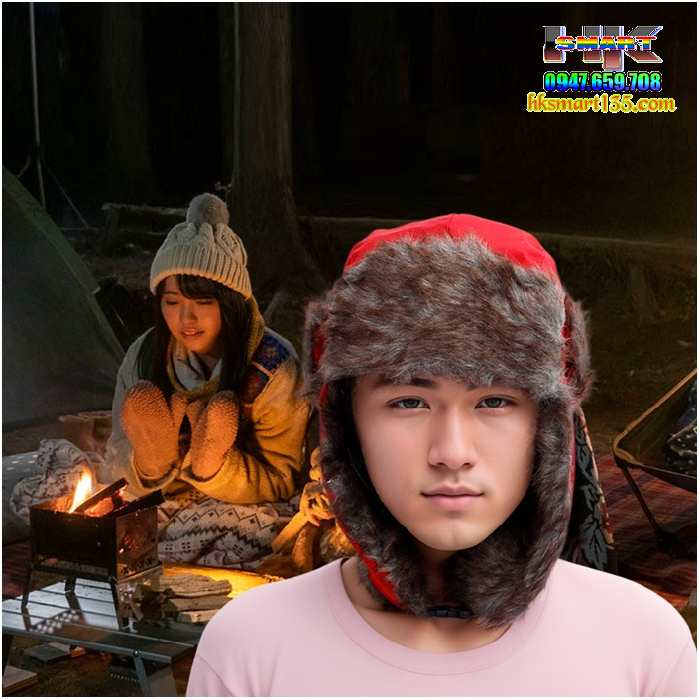 Mũ Lưỡi Trai Bịt Tai Lót Lông Kiểu Nga