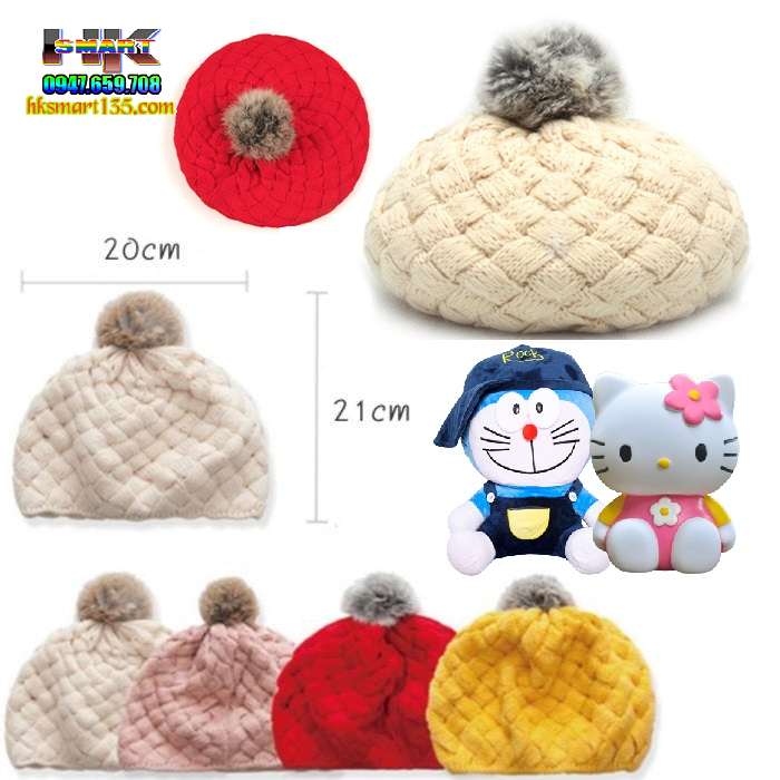 Mũ nồi len cho bé