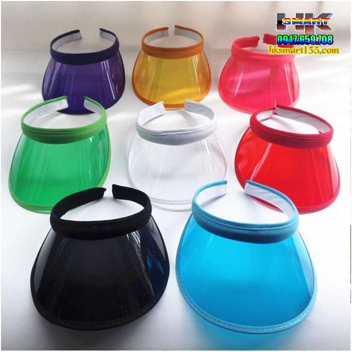 Mũ lưỡi trai nửa đầu nhựa PVC trong suốt