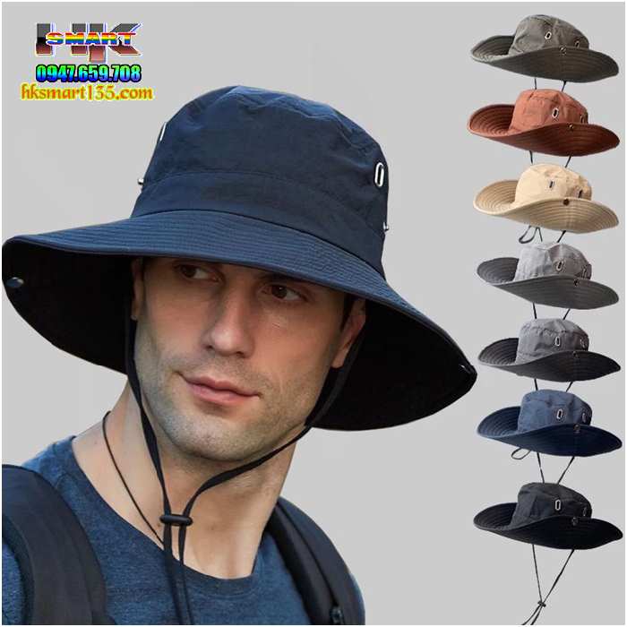 Mũ Bucket Vải Tai Bèo Nam Nữ Rộng Vành