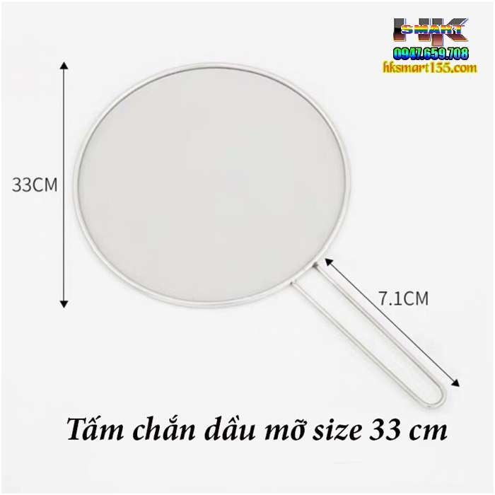 Nắp lưới inox đậy chảo chống văng dầu mỡ