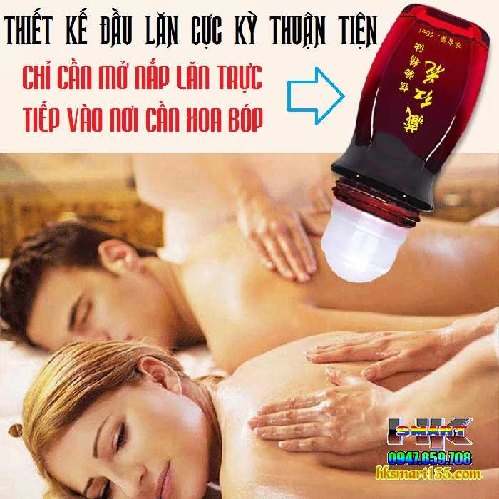 Dầu Nóng Cạo Gió Đả Thông Kinh Lạc Cổn Cổn Thông Dạng Lăn 50ml