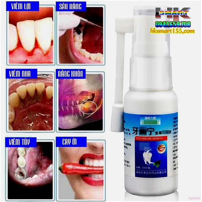 Chai xịt chăm sóc răng ANNIES giảm đau/ ngừa sâu răng 20Ml