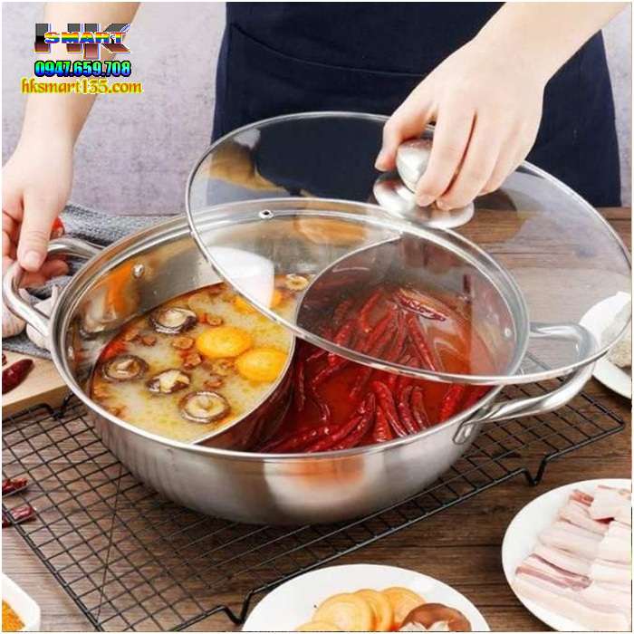 Nồi lẩu 2 ngăn tiện lợi