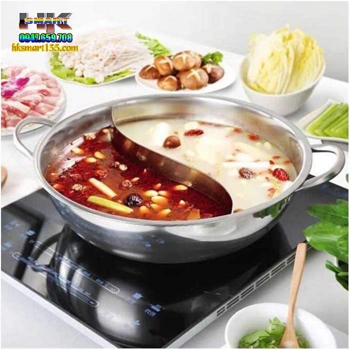 Nồi lẩu 2 ngăn tiện lợi