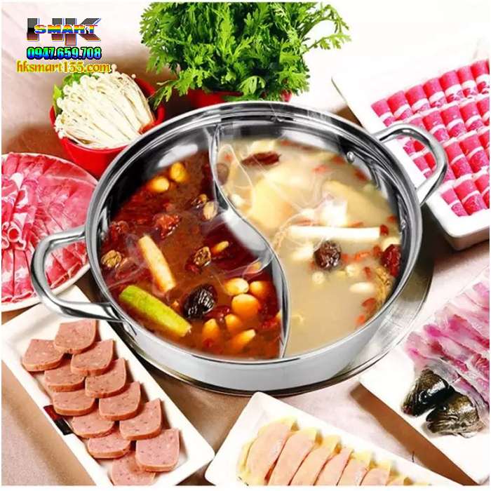 Nồi lẩu 2 ngăn tiện lợi