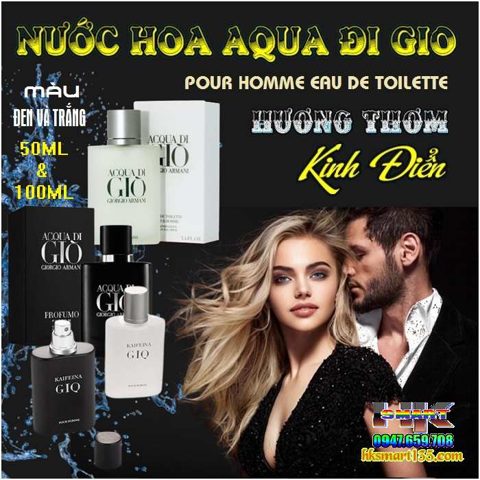 Nước Hoa Aqua Đi Gio Pour Homme Eau De Toilette 100ml-hương Thơm Kinh Điển