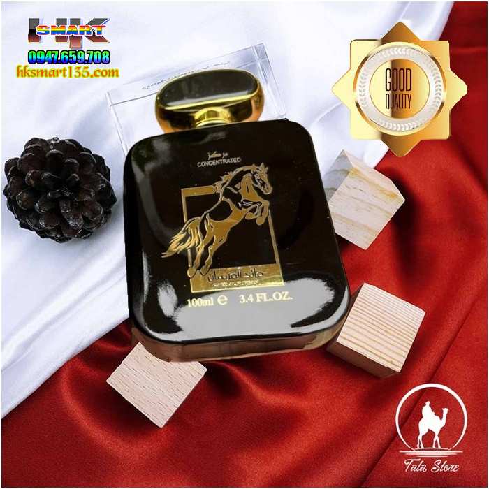 Nước hoa Dubai Malik Al Tayoor Lattafa 100ml Con Ngựa & Đại Bàng Đen