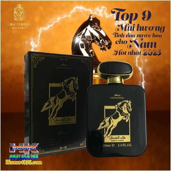 Nước hoa Dubai Malik Al Tayoor Lattafa 100ml Con Ngựa & Đại Bàng Đen