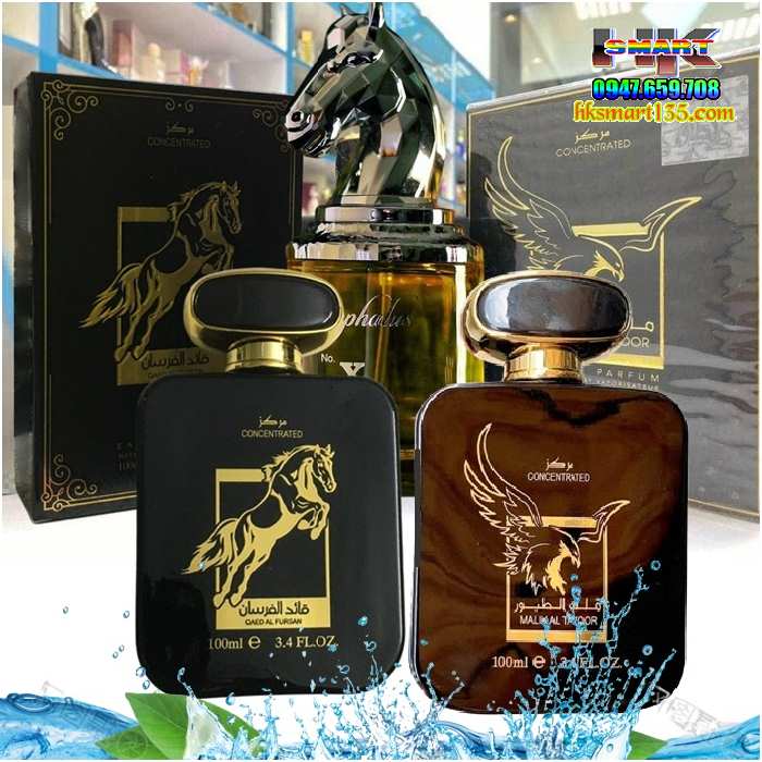 Nước hoa Dubai Malik Al Tayoor Lattafa 100ml Con Ngựa & Đại Bàng Đen