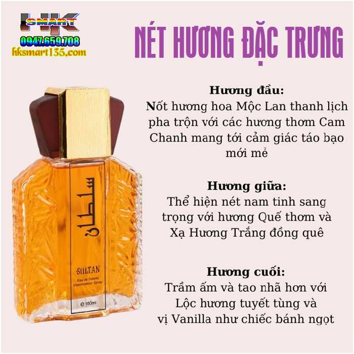 Nước Hoa Nam Nữ Dubai SULTAN & CLASSIC 100ml