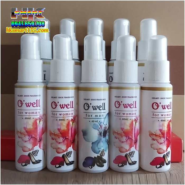 Chai xịt khử mùi giày dép, nón bảo hiểm O'well