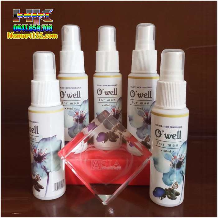 Chai xịt khử mùi giày dép, nón bảo hiểm O'well