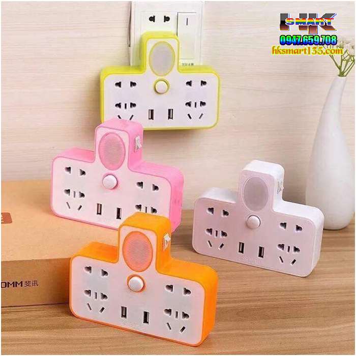 Ổ cắm mở rộng kèm cổng sạc USB kiêm đèn ngủ