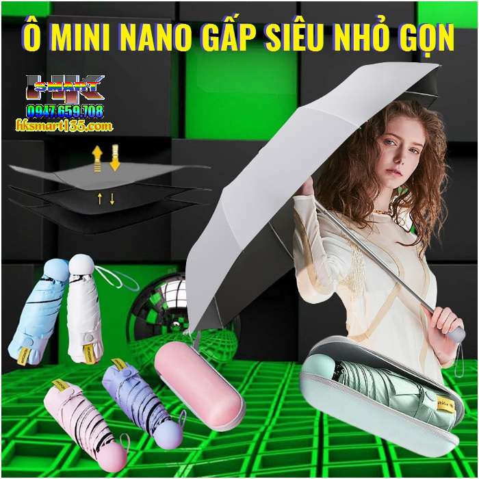 Ô Dù Mini Gấp Gọn Siêu Nhỏ.