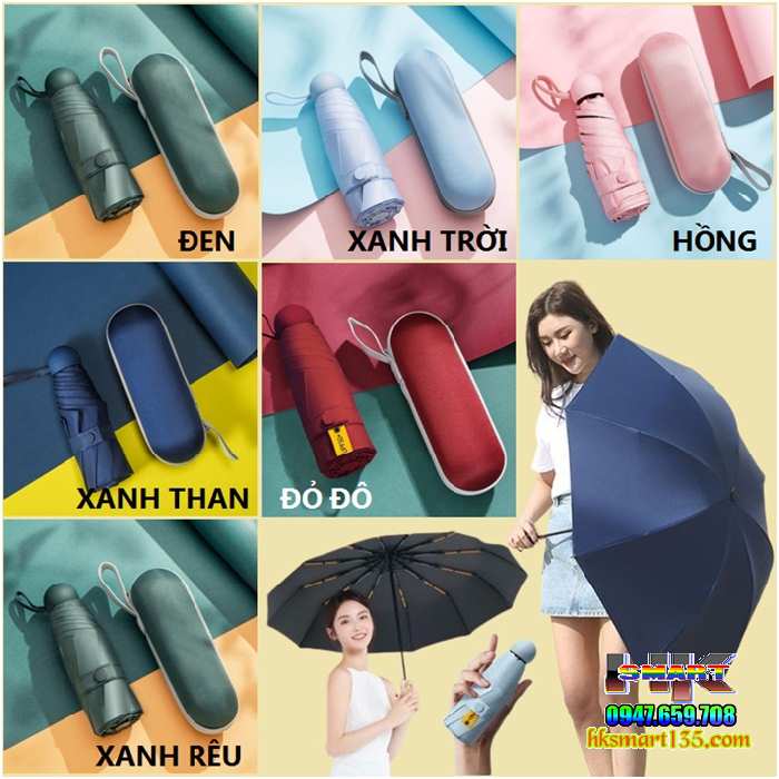 Ô Dù Mini Gấp Gọn Siêu Nhỏ.