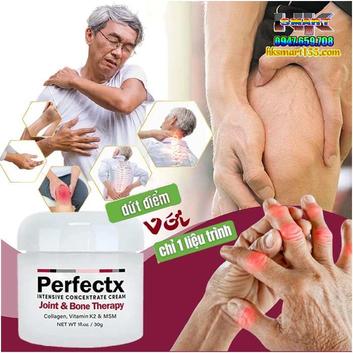 Perfectx Joint Collagen 30gr- Kem Trị Giảm Đau Gút Trị Liệu Xương Khớp Đau Vai Gáy Cổ Tê Nhức Toàn Thân