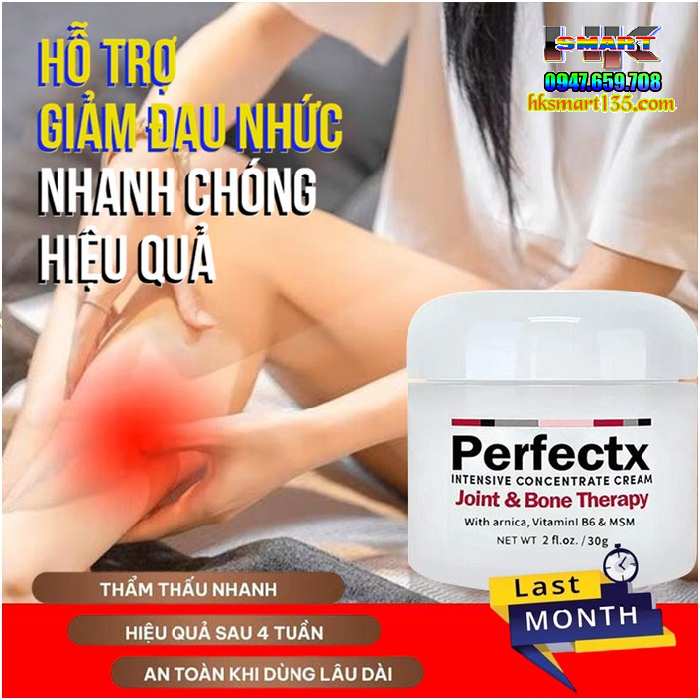 Perfectx Joint Collagen 30gr- Kem Trị Giảm Đau Gút Trị Liệu Xương Khớp Đau Vai Gáy Cổ Tê Nhức Toàn Thân