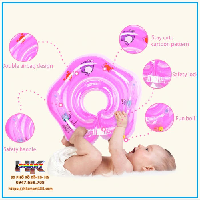 Phao Bơi Đỡ Cổ Chống Lật Cho Bé